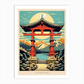 Itsukushima Shrine, Japan Vintage Travel Art 3 Poster Art Print