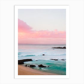 El Yunque Beach, Puerto Rico Pink Photography 1 Art Print