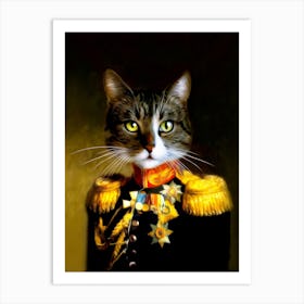 Colonel Anonymous Cat Pet Portraits Art Print