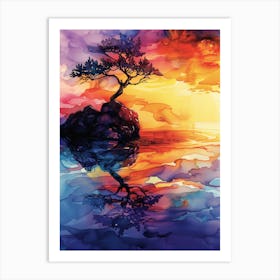 Sunset Painting 1 Art Print