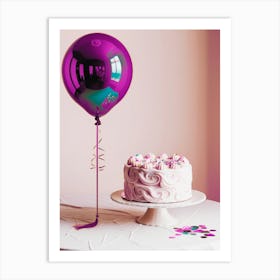 Purple Balloon Art Print