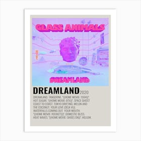 Glass Poster Animals Dreamland Music Album Cover 1 Art Print