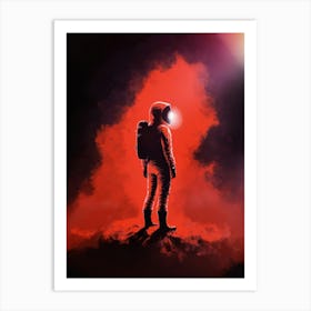 Astronaut In Space Art Print