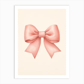 Pink Bow 5 Art Print