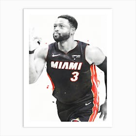 Dwyane Wade Miami Heat Art Print