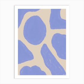 Blue And Beige Shapes Art Print
