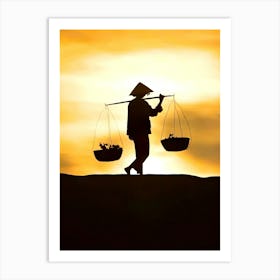 Street vendor, Vietnam Art Print