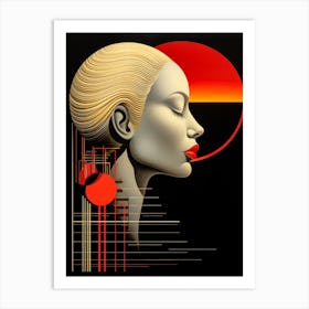 Abstract Illustration Of A Woman And The Cosmos 13 Art Print