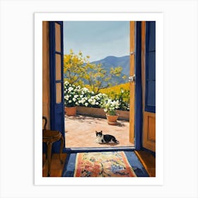 Cat In A Doorway Art Print