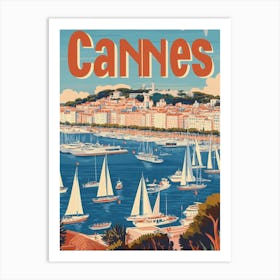 Aihrgdesign A Classic 1960s Travel Poster For Cannes 1 Art Print