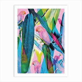 Bombastic Botanical Parrot Print Art Print