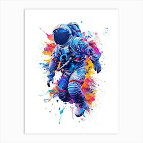 Astronaut In Space 2 Art Print