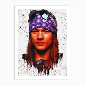 W Axl Roses Art Print