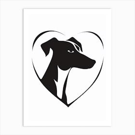 Simple Dog Heart 3 Art Print