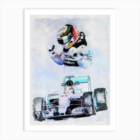 Lewis Hamilton 4 Art Print