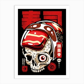 Skull Sushi Art Print