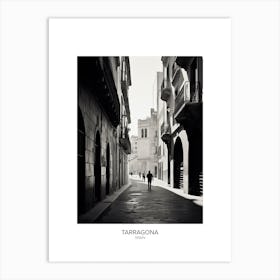 Poster Of Tarragona, Spain, Black And White Analogue Photography 3 Art Print