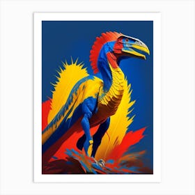 Eoraptor 1 Primary Colours Dinosaur Art Print