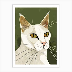 White Cat 20 Art Print