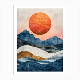 Sunset In The Mountains 2 Art Print