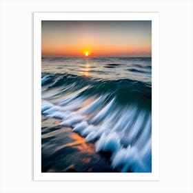 Sunrise At The Beach-Reimagined Art Print