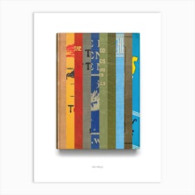 H.G Wells - Book Lover Abstract Print -First Edition Covers Póster