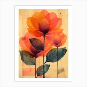 Abstract Flower Painting 4 Art Print