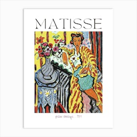 Henri Matisse The Yellow Odalisque 1937 in HD Abstract Impressionism Vibrant Colorful Wall Art Prints Labelled Original Remastered High Resolution Art Print