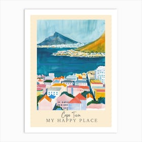 My Happy Place Cape Town 2 Travel Poster Art Print