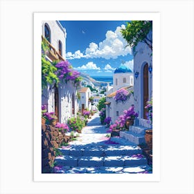 Beautiful Santorini Greece Wall Art 10 Art Print