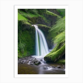 Fairy Glen Waterfall, United Kingdom Realistic Photograph (1) Art Print