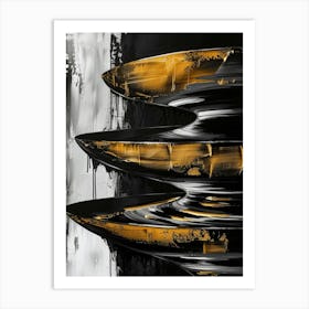 Black And Gold 106 Art Print