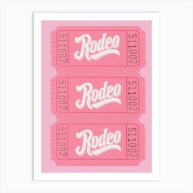 Rodeo Ticket Art Print