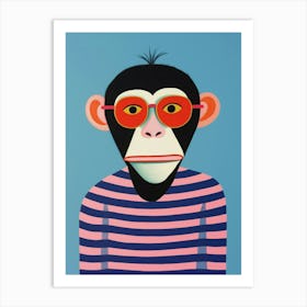 Little Chimpanzee 2 Wearing Sunglasses Art Print