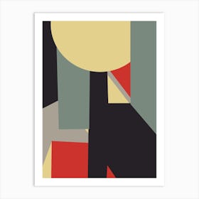 Retro Abstract Geometric Shapes 03 Art Print