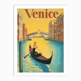 Aihrgdesign A Vintage Travel Poster Of Venice 1 Art Print