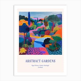 Colourful Gardens Royal Botanic Garden Edinburgh Scotland 3 Blue Poster Art Print