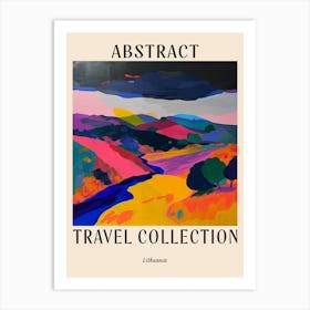 Abstract Travel Collection Poster Lithuania 2 Art Print