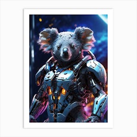 Koala In Cyborg Body #1 Art Print