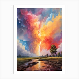 Lightning In The Sky Art Print