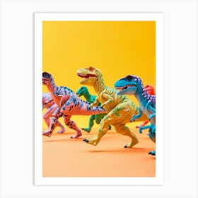 Toy Dinosaur Running 3 Art Print