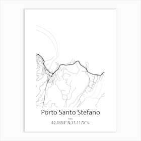 Porto Santo Stefano,Italy Minimalist Map Poster