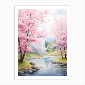 Beautiful Watercolor Cherry Blossom 5 Art Print