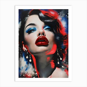 'Blue Lips' Art Print