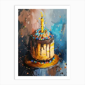 Birthday Cake 14 Art Print