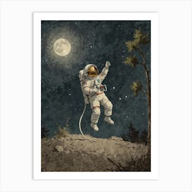 Astronaut In Space 2 Art Print