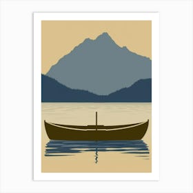 Canoe On The Lake Art Print