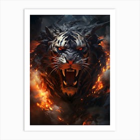 Fire Tiger Art Print