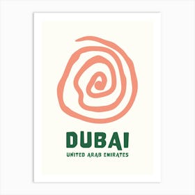 Dubai Peach Art Print