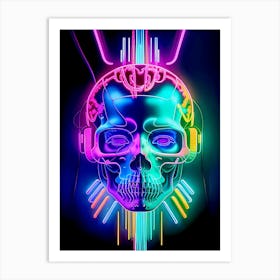 Skull Music Canvas Print Art Print